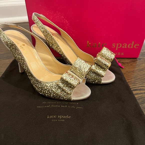 Kate Spade "Charm" Glitter heels - Picture 2 of 7
